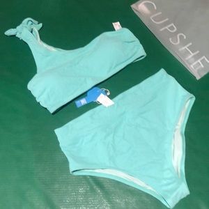 1X Cupshe nwt one shoulder mint bikini